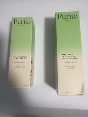 Purito Oat In Calming Cream 100ml + Oat In Gentle Exfoliating Face Cleanser 150m