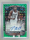 Tarris Reed Jr 2025 Bowman Chrome Green Geometric Refractor Auto 1st RC /99