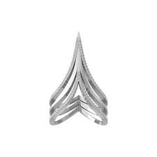 Sterling Silver 0.25Ct Lab Grown Diamond Fashion Ring Size 9 for Women 3.64gm