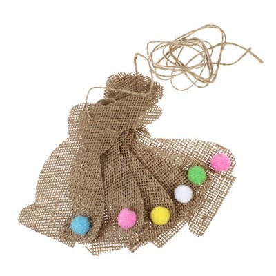 2 Meter HAPPY EASTER Sackleinen Banner Vintage Jute Bunting Garland 11 Flaggen