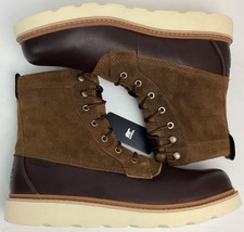 Sorel Men's Slabtown 62 Caribou Leather WP Ins Boots Brown Size 12