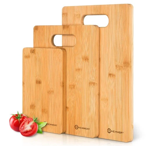 HEIMWERT Bamboo Chopping Board Set of 3