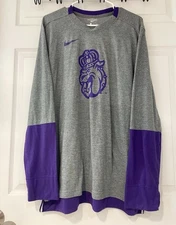 Nike Dri-Fit JMU James Madison Dukes Team Issued Football Duke Dog LS Shirt XL