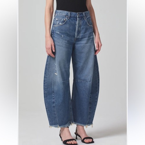Citizens of Humanity Blue Horseshoe Jeans Womens 27 Ultra High Rise Boho Buttons
