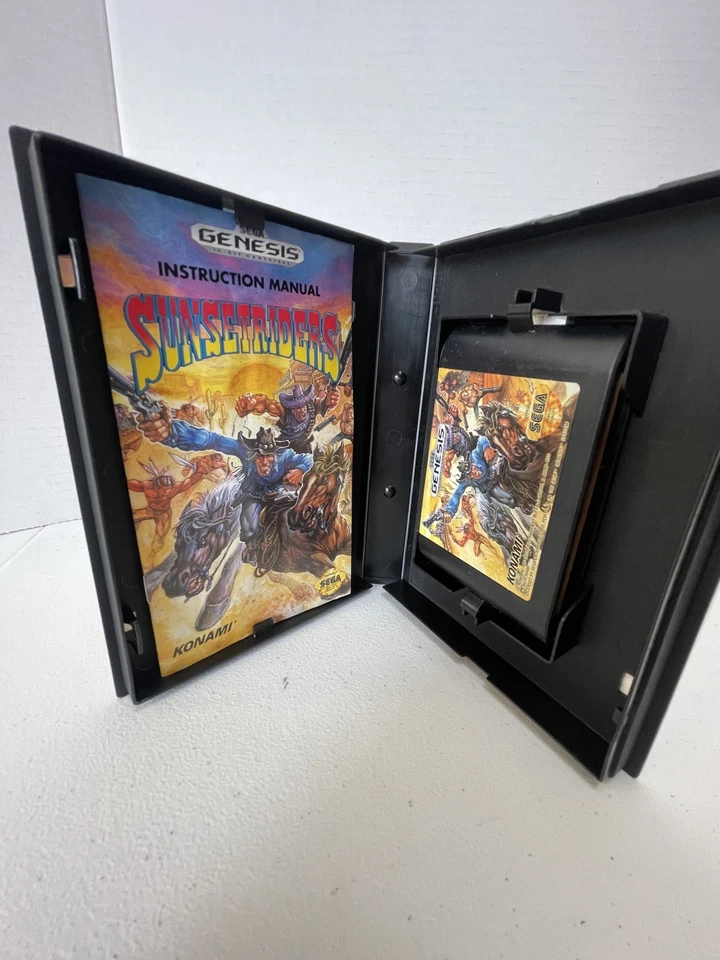Sunset Riders Sega Genesis Complete with Manual Authentic CIB Tested - Image 2 of 4