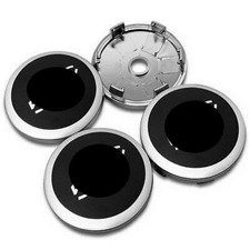 4 Coprimozzo Tappi  Fiat 500 da 60 mm Compatibile Borchie Bordo Cromato Cerchi