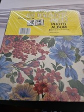 New Sealed Vintage Magnetic Self-Stick 3-Ring Photo Album 100 Pages Floral