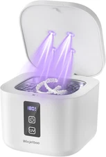 Ultrasonic Retainer Cleaner Machine, 48Khz Dental Cleaning Pod for Denture, Mout