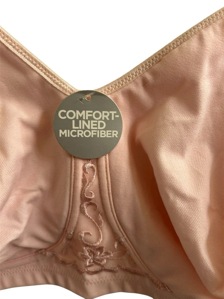 Sutiã Avenue Body sem fio copo macio bordado rosa detalhes 40DD - Imagem 3 de 4