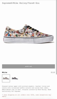 Supreme Mike Kelley Vans® Era White Size 9.5 CONFIRMED ORDER ✓ | eBay