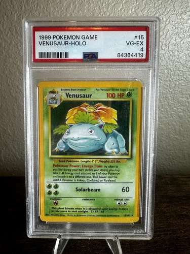 PSA 4 1999 Base Set Venusaur 15/102 Holo Foil Pokemon WOTC Unlimited