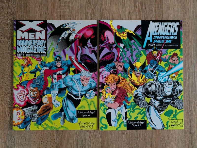 Marvel Age Anniversary Magazine Lot X-Men Avengers 1993 Marvel Comics