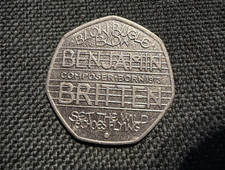 Benjamin Britten 50p Coin 2013 UK Fifty Pence – Famous Britons Series