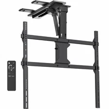 VIVO Black Electric Flip Down Ceiling TV Mount for 37 to 86 inch Screens