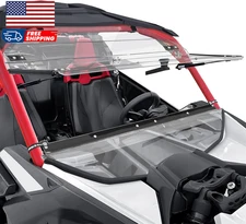 Front X3 Flip Windshield Scratch Proof Full Windshield Compatible with Can-Am Ma