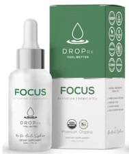 Droprx Focus by Dr. Nicole Saphier – Ginkgo Biloba & Ginseng, Bacopa, Rosemar...