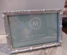 Mariposa Twisted Rope Design 4 x 6 Silver Ton...