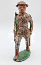 Vintage 1940s Barclay Manoil Soldier Marching. Tin Helmet Great Patina. b106