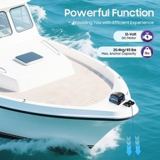 45 LBS Boat Anchor Winch Electric Marine Winch With Wireless Remote Free Fall