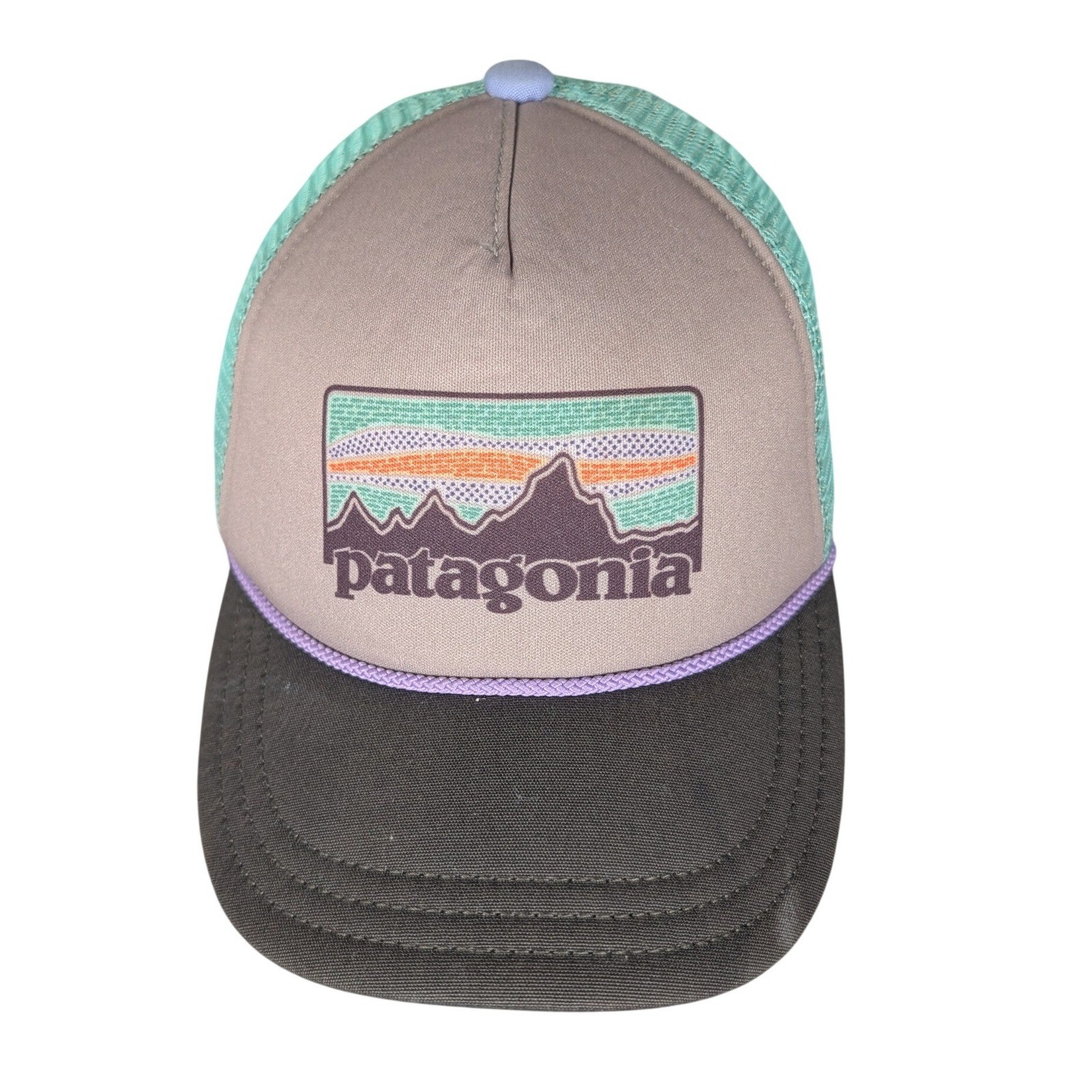 Mesh Cap Mountains Logo Adjustable Coral Strap - Youth