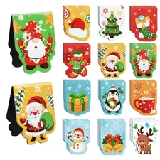36 PCS Christmas Magnetic Bookmarks, Double-Sided Xmas Page Bookmark Book Marker