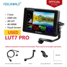 FEELWORLD LUT7 PRO 7 inch DSLR Camera Field Monitor 2200nit Touch 4K HDMI 3D LUT