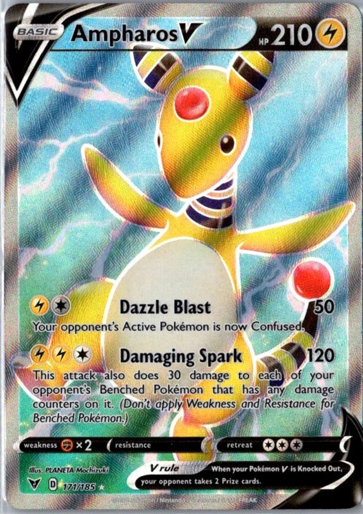 Ampharos V (Full Art) [SWSH04 - 171/185] Near Mint