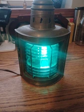 Brass Starboard Light, National Marine Lamp Co., New York 1912-1932 Original