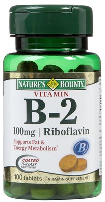 Nature's Bounty Vitamin B-2 100mg Riboflavin 100 Caps