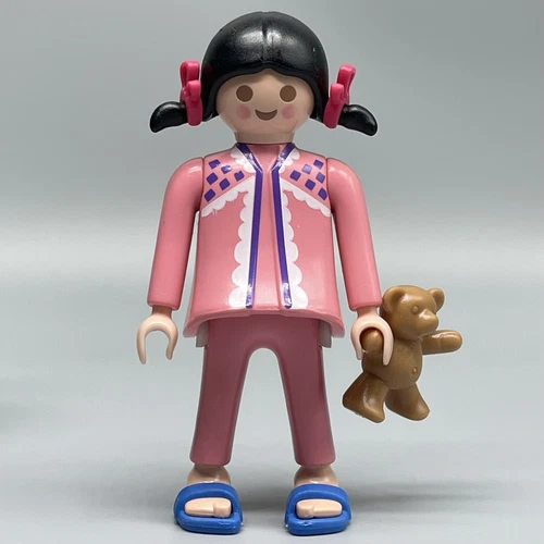 Playmobil Pippi Hospital Patient Female Adult Figure Black Pigtails 7624 3980