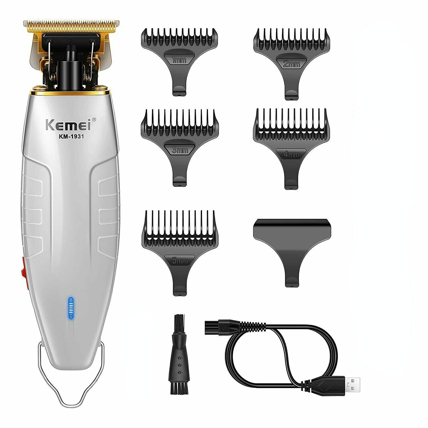 Kemei Hair Trimmer Baldheaded Hair Beard Clipper Cordless Grooming Kits KM-1931