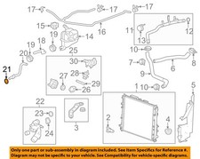 GM OEM 10-23 CT4,CTS,SRX Cooling Radiator Components-By-Pass Pipe Seal 12623461