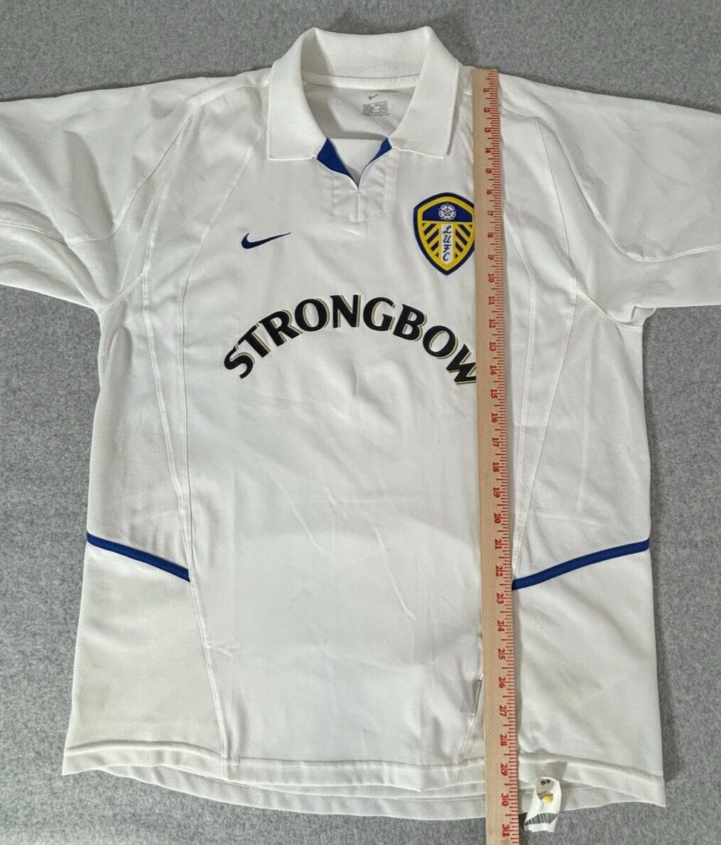 LUFC Leeds United Home Shirt Large/XL* Nike Strongbow 2002