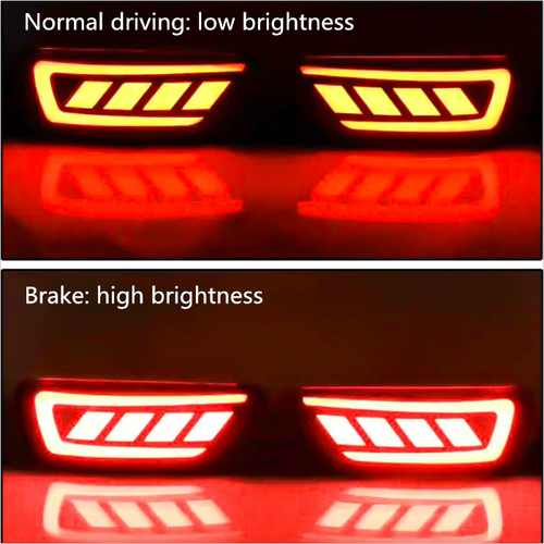 Luz de freno LED para decoración de parachoques trasero 2 piezas para Dodge Journey 2013-2016 - Imagen 4 de 9