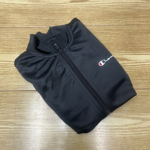 Champion Track Jacket Girls Size S Black Fleece Full Zip Running Tracksuit Top - Picture 2 of 14