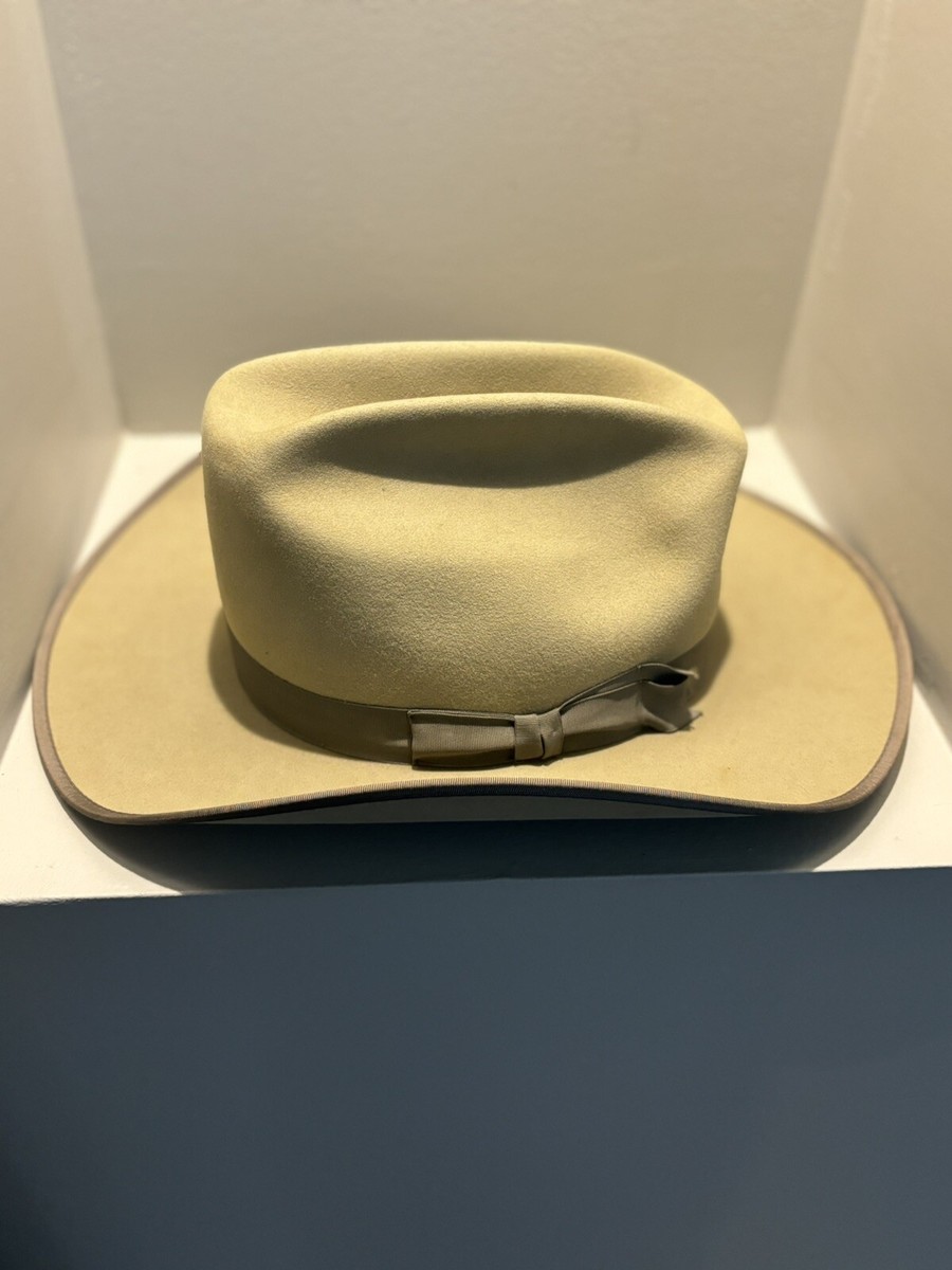 Vintage 1970s Stetson 3X Beaver Hat W/ Grosgrain Ribbon Band