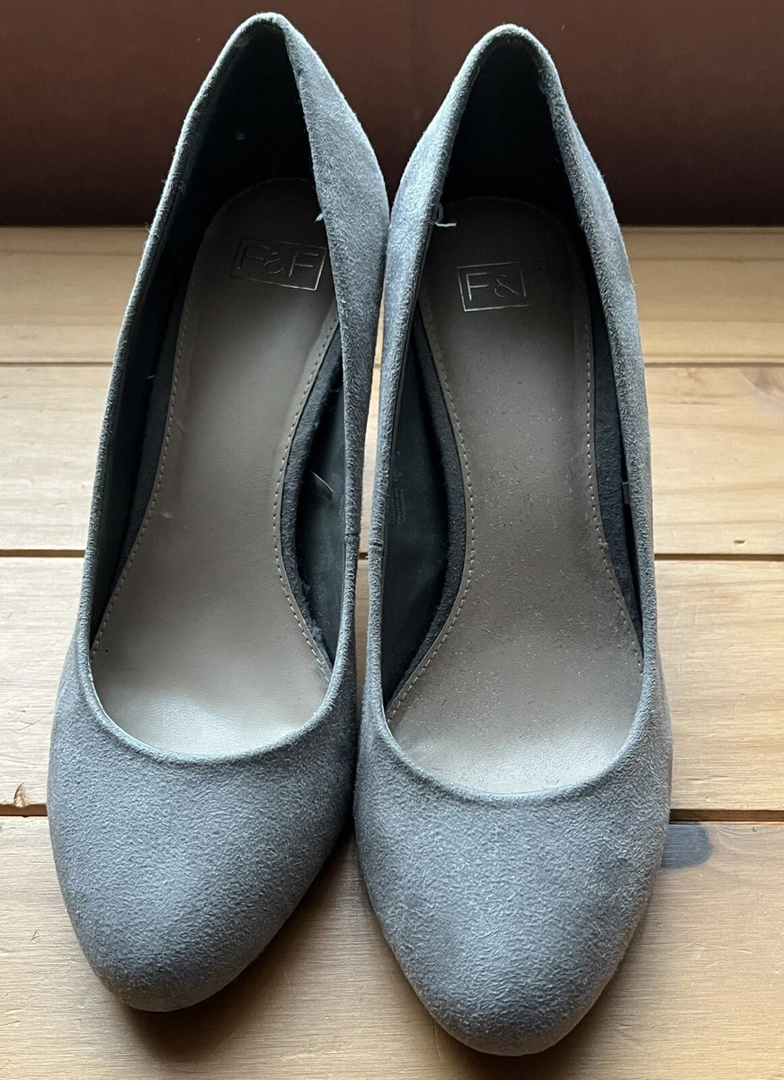 Grey heels 2025 size 5