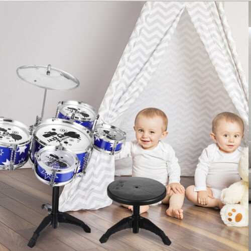  Children's Drum Kit Plastic Baby Kids Musical Toy Toddler Preschool - Picture 1 of 12