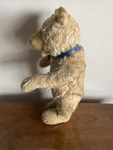 Antik Vintage einmal weiß Mohair Steiff Teddybär JTD Filzpfoten 15 Zoll OHNE AUSWEIS - Bild 13 von 21