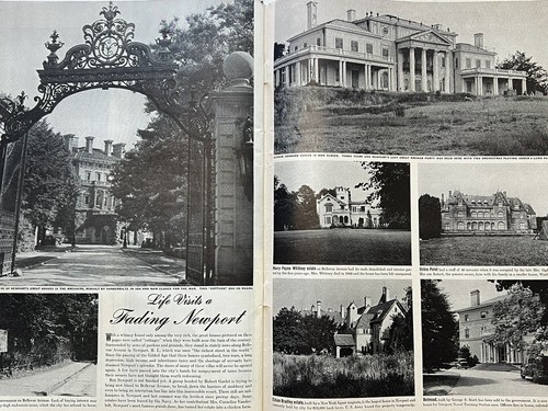 Vintage Newport Rhode Island Mansions - 6-Pages w/Photos 1944 Descriptions LIF