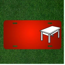 Custom Personalized License Plate With Add Names To Table Furniture Wooden