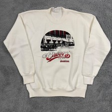 Vintage Cheers Boston Sweatshirt Adult Medium White Restaurant Bar 90s TV USA