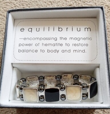 EQUILIBRIUM Hematite elasticated bracelet, never worn