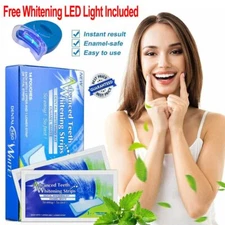 Professional Strength Enamel Safe LED Advanced Teeth Whitening Strips 56 Count