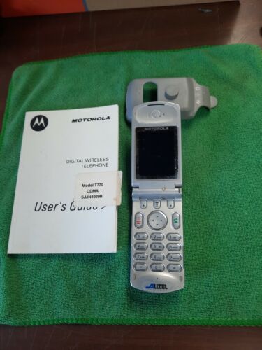 Motorola T series T720C - Silver (ALLTEL) Cellular Flip Phone (For Parts) MANUAL - Afbeelding 1 van 7