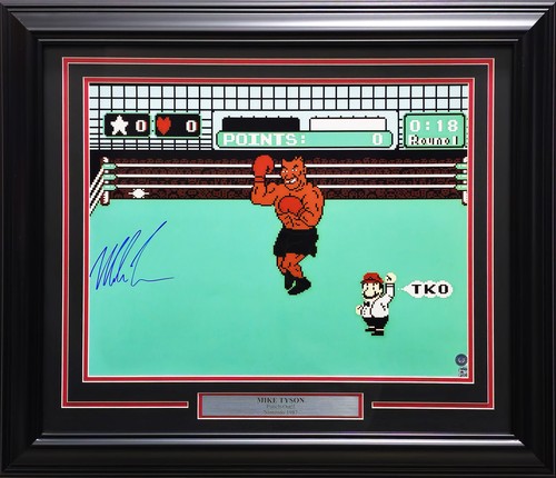 PHOTO NNINTENDO PUNCH-OUT AUTOGRAPHIÉE MIKE TYSON ENCADRÉE 16X20 !! BECKETT QR 224813 - Photo 1 sur 6