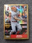 2022 TOPPS CHROME BASEBALL MIKE TROUT 1987 CHROME INSERT CARD#87BC-1