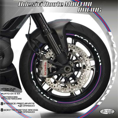 MARTINI RACING WHEEL STICKER CIRCLE PROFILES COMPATIBLE FOR SUZUKI V STROM 100