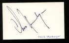 Chris Hanburger Signed Index Card 3x5 Autographed Redskins