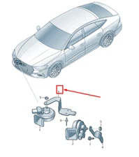 NEW AUDI A6 4A C8 RIGHT UPPER SPRING BAR FANFARE 4K6951230B GENUINE